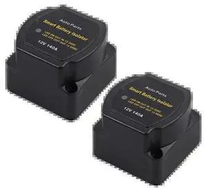 Battery Isolator 12V 140A Voltage Sensitive Split Charge Relay VSR for Camper Car Smart Charge 2 Battery Bank Auto Parts (Color : 2Pcs Relay) Battery Isolator 12V 140A Voltage Sensitive Split Charge Relay VSR for Camper Car Smart Charge 2 Battery Bank Auto Parts (Color : 2Pcs Relay)