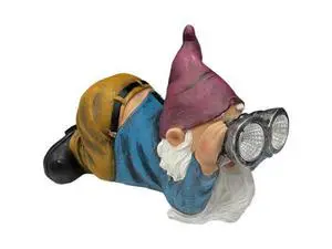 Gnome Figurine Solar Light for Garden, Lying Down with Binoculars, Resin Led Lamp Whimsical Elf Statue, Patio, Lawn, Yard Decoration Gnome Figurine Solar Light for Garden, Lying Down with Binoculars, Resin Led Lamp Whimsical Elf Statue, Patio, Lawn, Yard Decoration