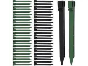 10" Heavy Duty Garden Fence Stakes, Plastic Landscape Edging Spikes, Terrace Board Anchoring Garden Stakes, 50 Pcs Sturdy Netting Ground Stakes 10" Heavy Duty Garden Fence Stakes, Plastic Landscape Edging Spikes, Terrace Board Anchoring Garden Stakes, 50 Pcs Sturdy Netting Ground Stakes