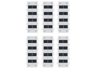 6-Pack Solar Fence Lights, Waterproof Outdoor Wall Mount with 7 Brightness Modes, Abs+Pc Build, 6-12 Hours Illumination, Multi-Led Choices for Patio, Deck, and Garden 6-Pack Solar Fence Lights, Waterproof Outdoor Wall Mount with 7 Brightness Modes, Abs+Pc Build, 6-12 Hours Illumination, Multi-Led Choices for Patio, Deck, and Garden