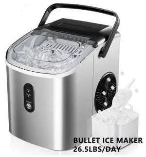 Ice Maker Machine 26.5lbs/Day 9 Cubes in 6 Ice Maker Machine 26.5lbs/Day 9 Cubes in 6