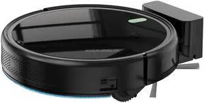 Intelligent floor cleaning robot - fully automatic for home use, with suction and mopping functions, automatic charging system, and voice control app. black Intelligent floor cleaning robot - fully automatic for home use, with suction and mopping functions, automatic charging system, and voice control app. black