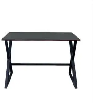 Simple and versatile X-shaped support computer desk with black surface, stable and durable, suitable for office and home use, universal model. Simple and versatile X-shaped support computer desk with black surface, stable and durable, suitable for office and home use, universal model.