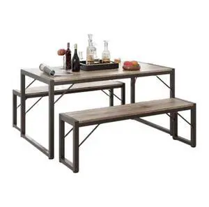 A dining table and two chairs in a set, an economical type of dining table A dining table and two chairs in a set, an economical type of dining table