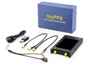 tinyPFA Portable Phase Frequency Analyzer, 1 MHz - 290 MHz frequency range, 4-inch display, rechargeable tinyPFA Portable Phase Frequency Analyzer, 1 MHz - 290 MHz frequency range, 4-inch display, rechargeable