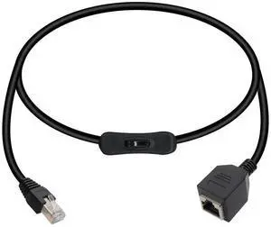 RJ45 Cat5e Ethernet Patch Cable Switch On/Off RJ45 Male to Female High Speed Right Angle Internet Network Cable LAN with Disconnect Switch for Cat5e/Cat5, Black(50CM/1.6Ft) RJ45 Cat5e Ethernet Patch Cable Switch On/Off RJ45 Male to Female High Speed Right Angle Internet Network Cable LAN with Disconnect Switch for Cat5e/Cat5, Black(50CM/1.6Ft)