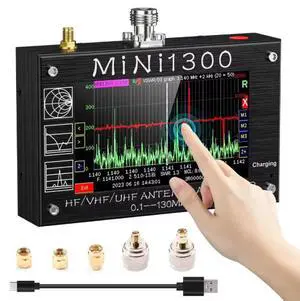 Mini1300 Vector Network Analyzer, Portable Standing Wave RF Radio Frequency Multimeter, 1.3G Vector Antenna Analyzer Mini1300 Vector Network Analyzer, Portable Standing Wave RF Radio Frequency Multimeter, 1.3G Vector Antenna Analyzer