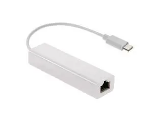 USB-C Type C Male to 100M Gigabit Ethernet Network LAN Adapter for Laptop PC White USB-C Type C Male to 100M Gigabit Ethernet Network LAN Adapter for Laptop PC White