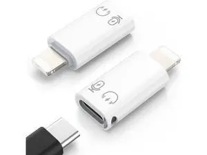 USB C to Lightning Adapter Audio Lightning to USB C Adapter for Headphones Fits with iPhone 14/13/12/11 Pro Max/iPad/iPod/AirPods Support Charging Audio/Headphone and OTG Function White USB C to Lightning Adapter Audio Lightning to USB C Adapter for Headphones Fits with iPhone 14/13/12/11 Pro Max/iPad/iPod/AirPods Support Charging Audio/Headphone and OTG Function White