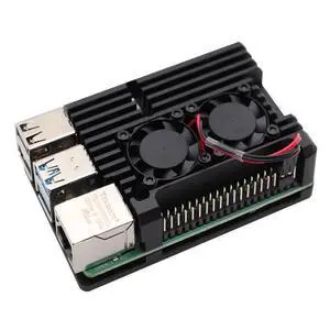 Aluminum Alloy Metal Armor Case for Raspberry Pi 4 Model B, Dual Fan Cooling Protective Housing Shell with Heat Dissipation Design---Does not include Raspberry Pi 4B board Aluminum Alloy Metal Armor Case for Raspberry Pi 4 Model B, Dual Fan Cooling Protective Housing Shell with Heat Dissipation Design---Does not include Raspberry Pi 4B board