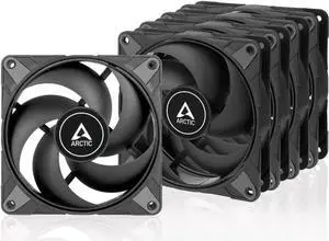 ARCTIC P12 Max (5 Pack) High-Performance 120mm case Fan PWM Controlled 200-3300 RPM optimised for Static Pressure 0dB Mode Dual Ball Bearings Black ARCTIC P12 Max (5 Pack) High-Performance 120mm case Fan PWM Controlled 200-3300 RPM optimised for Static Pressure 0dB Mode Dual Ball Bearings Black