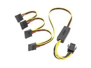 Graphics Card 6PIN to SATA Hard Drive Power Supply Cable 12V to SATA Hard Drive Cable Step-Down Voltage Stabilization-AB01 Graphics Card 6PIN to SATA Hard Drive Power Supply Cable 12V to SATA Hard Drive Cable Step-Down Voltage Stabilization-AB01