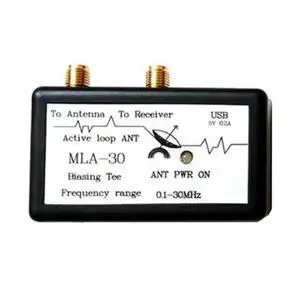 Small loop antenna 5V bias power supply Bias-T feed power supply unit SMA female connector High gain black Small loop antenna 5V bias power supply Bias-T feed power supply unit SMA female connector High gain black