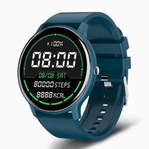 ZL02 Bluetooth music heart rate blood pressure oxygen saturation sleep multi-exercise voice assistant smart sports watch Blue tape ZL02 Bluetooth music heart rate blood pressure oxygen saturation sleep multi-exercise voice assistant smart sports watch Blue tape