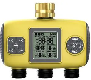 Intelligent timed gardening automatic watering three-way irrigation watering timer outdoor garden and yard controller for plants Intelligent timed gardening automatic watering three-way irrigation watering timer outdoor garden and yard controller for plants