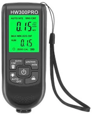 HW-300PRO High Precision Coating Thickness Gauge, Anti-Slip Paint Film Tester, Dry Film Thickness Gauge, Thickness Measuring Instrument, Thickness Gauge black HW-300PRO High Precision Coating Thickness Gauge, Anti-Slip Paint Film Tester, Dry Film Thickness Gauge, Thickness Measuring Instrument, Thickness Gauge black