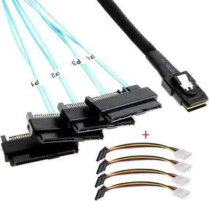 Shenzhong LSI / 3Ware Molex mini SAS SFF-8087 to SFF-8482 and power x4 SAS cable Shenzhong LSI / 3Ware Molex mini SAS SFF-8087 to SFF-8482 and power x4 SAS cable