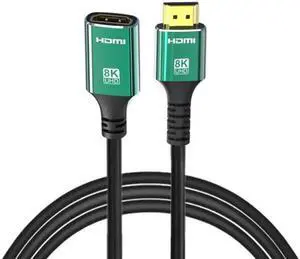 Cable HDMI 2.1 Extension Cable Male to Female Ultra-HD UHD 8K 60hz 4K 120hz Cable 48Gbs with Audio & Ethernet HDMI Cord Cable HDMI 2.1 Extension Cable Male to Female Ultra-HD UHD 8K 60hz 4K 120hz Cable 48Gbs with Audio & Ethernet HDMI Cord