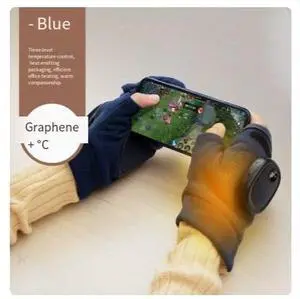 Graphene heating gloves - Portable winter men's and women's cycling gloves for motorcycle warmth - Hand-held warming device - Baby-friendly blue Graphene heating gloves - Portable winter men's and women's cycling gloves for motorcycle warmth - Hand-held warming device - Baby-friendly blue
