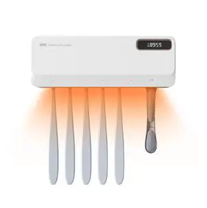 Toothbrush sterilizer - UV disinfection box - Bacterial sterilization - Automatic drying - Electric bathroom storage rack - Wall-mounted - No drilling required Toothbrush sterilizer - UV disinfection box - Bacterial sterilization - Automatic drying - Electric bathroom storage rack - Wall-mounted - No drilling required