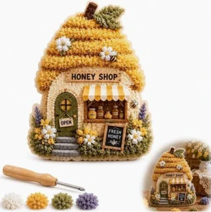 Whimsical Village 3D Fabric Poke Art Kit - A delightful 3D fabric poke art kit for kids. Ediy Whimsical Village 3D Fabric Poke Art Kit - A delightful 3D fabric poke art kit for kids. Ediy