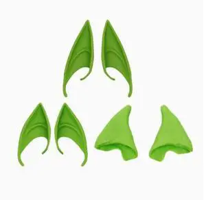 Halloween Spirit Makeup Ear Props - Avatar Spirit Ears, Fairy, Monster Latex Fake Ears-3piece set(One red, one blue, and one green.) Halloween Spirit Makeup Ear Props - Avatar Spirit Ears, Fairy, Monster Latex Fake Ears-3piece set(One red, one blue, and one green.)