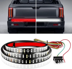 Barra de luz para puerta trasera de camión de 48 pulgadas, tira de 288 LED con corriente y freno rojos, marcha atrás blanca y luces direccionales rojas, accesorios impermeables IP68 para Barra de luz para puerta trasera de camión de 48 pulgadas, tira de 288 LED con corriente y freno rojos, marcha atrás blanca y luces direccionales rojas, accesorios impermeables IP68 para