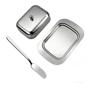 Butter Dish with Lid and Knife, Stainless Steel Butter Container for Fridge,Stainless steel butter dish with lid Includes butter knife Keeps butter fresh Sealed fridge storage Butter Dish with Lid and Knife, Stainless Steel Butter Container for Fridge,Stainless steel butter dish with lid Includes butter knife Keeps butter fresh Sealed fridge storage