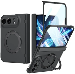 Applicable to Apple foldable phone cases. iPhoneDuo shell and membrane integrated 360-degree rotating stand with magnetic phone protection cover. Applicable to Apple foldable phone cases. iPhoneDuo shell and membrane integrated 360-degree rotating stand with magnetic phone protection cover.
