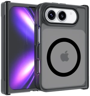 Suitable for the folding hinge frame of the Apple iPhone Duo phone case. The front frame is fully integrated with the hard back panel and soft bezel. Sanded black Suitable for the folding hinge frame of the Apple iPhone Duo phone case. The front frame is fully integrated with the hard back panel and soft bezel. Sanded black