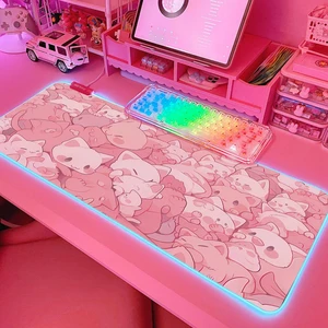 Pink RGB Gaming Mouse Pad 31.5x12 Inch PC XL Large Extended Glowing Led Light Up Desk Pad Non-Slip Rubber Base Computer Cute Mousepad Mat Desk Accessories Gaming Setup Dreamy Cats Pink RGB Gaming Mouse Pad 31.5x12 Inch PC XL Large Extended Glowing Led Light Up Desk Pad Non-Slip Rubber Base Computer Cute Mousepad Mat Desk Accessories Gaming Setup Dreamy Cats