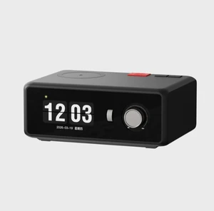 Desktop creative wireless charging Bluetooth speaker with high-definition display, lyrics and clock functions, multi-functional black Desktop creative wireless charging Bluetooth speaker with high-definition display, lyrics and clock functions, multi-functional black