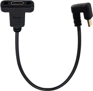 WRIARICH 30cm U-Shaped 180° Back Bend USB3.1 Type-C Male to Female Extension Cable WRIARICH 30cm U-Shaped 180° Back Bend USB3.1 Type-C Male to Female Extension Cable