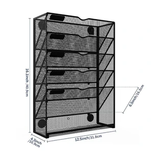Magnetic storage rack, wall-mounted without drilling, iron art wall-mounted frame, multi-layer file storage rack, multi-functional Magnetic storage rack, wall-mounted without drilling, iron art wall-mounted frame, multi-layer file storage rack, multi-functional