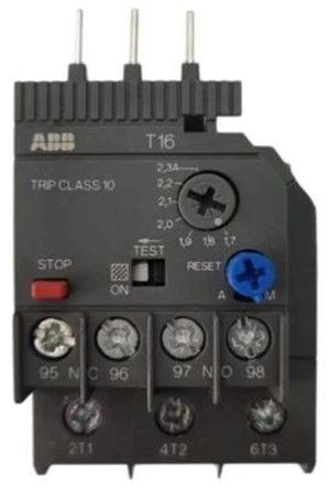 ABB thermal overload relay T16-1.0/1.3/1.7/2.3/3.1/4.2/5.7/7.6/10/13/16 4.2-5.7A ABB thermal overload relay T16-1.0/1.3/1.7/2.3/3.1/4.2/5.7/7.6/10/13/16 4.2-5.7A