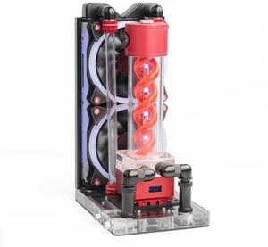 Laptop water-cooling BJTZ-T5 hard pipe kit with RGB full configuration and VA liquid crystal temperature display Laptop water-cooling BJTZ-T5 hard pipe kit with RGB full configuration and VA liquid crystal temperature display