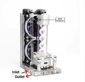 Laptop water-cooling BJTZ-T5 hard pipe kit with RGB full configuration and VA liquid crystal temperature display Silver suit Laptop water-cooling BJTZ-T5 hard pipe kit with RGB full configuration and VA liquid crystal temperature display Silver suit