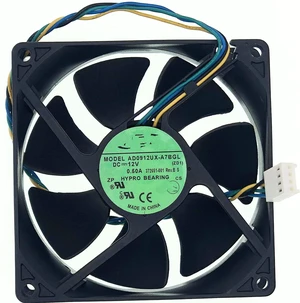 para AD0912UX-A7BGL DC12V 0.50A 4-PIN/4-WIRE 3.543x3.543x0.984 in Case Fan, CPU Case Cooling Fan para computadora HP para AD0912UX-A7BGL DC12V 0.50A 4-PIN/4-WIRE 3.543x3.543x0.984 in Case Fan, CPU Case Cooling Fan para computadora HP
