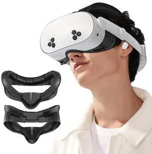 Face Cover Pad Facial Interface Sweat-Proof Anti-Leakage Nose Pad Comfort PU Foam Face Cover for Quest 3S Accessories Face Cover Pad Facial Interface Sweat-Proof Anti-Leakage Nose Pad Comfort PU Foam Face Cover for Quest 3S Accessories