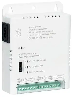 CCTV Camera Power Supply Distribution Power Supply 90V-264VAC Input To 12V-13.8-15VDC Output CCTV Camera Power Supply Distribution Power Supply 90V-264VAC Input To 12V-13.8-15VDC Output