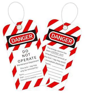 Lockout Tagout Tags, 3 X 5.75-Inch, 80 Danger Do Not Operate Tags With 80 Zip Ties, Tear & Water Resistant Loto Tags Lockout Tagout Tags, 3 X 5.75-Inch, 80 Danger Do Not Operate Tags With 80 Zip Ties, Tear & Water Resistant Loto Tags
