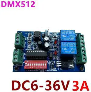 DMX512 Motor Speed Controller DC6V-36V Speed Adjustable Controller Forward and Reverse Motor Speed Regulator with Limit Function DMX512 Motor Speed Controller DC6V-36V Speed Adjustable Controller Forward and Reverse Motor Speed Regulator with Limit Function