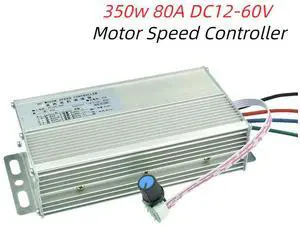 80A 350w DC12-60V Motor Speed Controller 0-100% Speed Range PWM Motor Governor Brush Motor Controller with Potentiometer 80A 350w DC12-60V Motor Speed Controller 0-100% Speed Range PWM Motor Governor Brush Motor Controller with Potentiometer