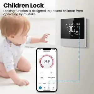Tuya Voice Controlled Temperature Controller Switch 3 Speed Fan Coil Unit Cool Function 3Pcs Tuya Voice Controlled Temperature Controller Switch 3 Speed Fan Coil Unit Cool Function 3Pcs