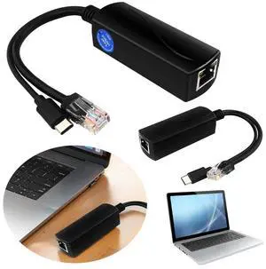 Type C PoE Splitter 5V/4A IEEE802.3af/at Compliant PoE Splitter 48V To 5V 4A Micro USB Adapter for Raspberry Pi 5 Type C PoE Splitter 5V/4A IEEE802.3af/at Compliant PoE Splitter 48V To 5V 4A Micro USB Adapter for Raspberry Pi 5