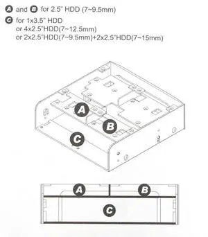 5.25 to 3.5 inches Computer Optical Bay Drive Slot Case Adapter Mounting 5.25 to 3.5 inches Computer Optical Bay Drive Slot Case Adapter Mounting