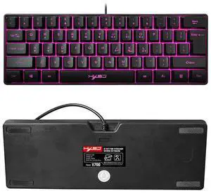 RGB Backlight Keypad HXSJ V700 61 Keys USB Wired Gaming Keyboard Household Computer Accessories for PC Gamer RGB Backlight Keypad HXSJ V700 61 Keys USB Wired Gaming Keyboard Household Computer Accessories for PC Gamer