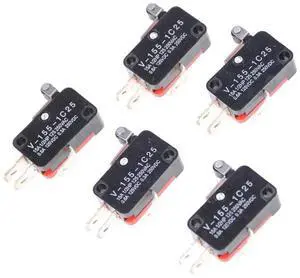 5Pcs SPDT V-155-1C25 Short Hinge Roller Lever Control Limit Micro Switch 5Pcs SPDT V-155-1C25 Short Hinge Roller Lever Control Limit Micro Switch
