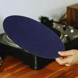 Felt Record Pad Turntable Slipmat Anti-Vibration Vinyl Mat for Improved Sound Stable Playback Noise Reduction Navy Felt Record Pad Turntable Slipmat Anti-Vibration Vinyl Mat for Improved Sound Stable Playback Noise Reduction Navy