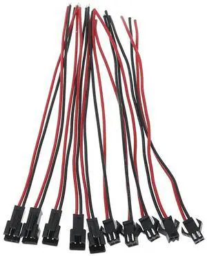 5Pairs/10Pcs 15cm Long JST SM 2pins Plug Male To Female Wire Connector Hardware 5Pairs/10Pcs 15cm Long JST SM 2pins Plug Male To Female Wire Connector Hardware